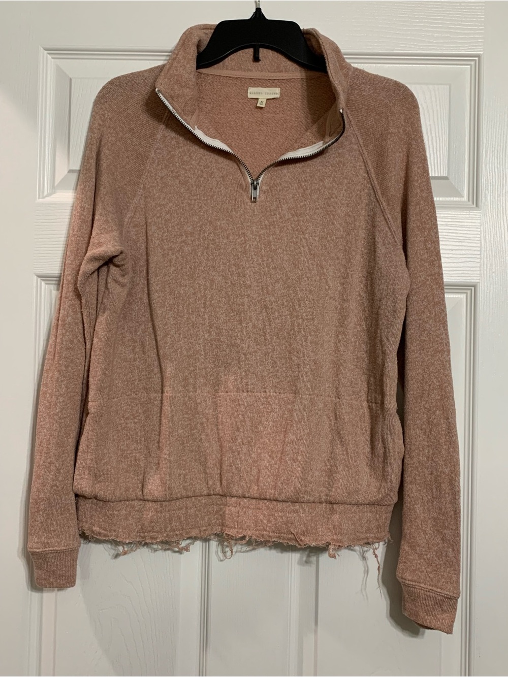 Buckle Women's Half-Zip Pullover Sweater in Mauve Pink